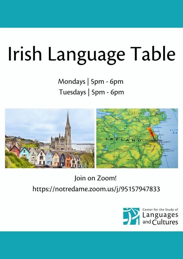 Irish Language Table