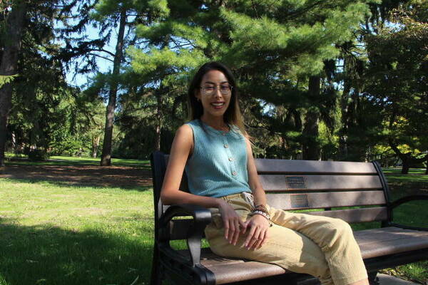 Natali Hsiao on Notre Dame Campus, Fall 2021