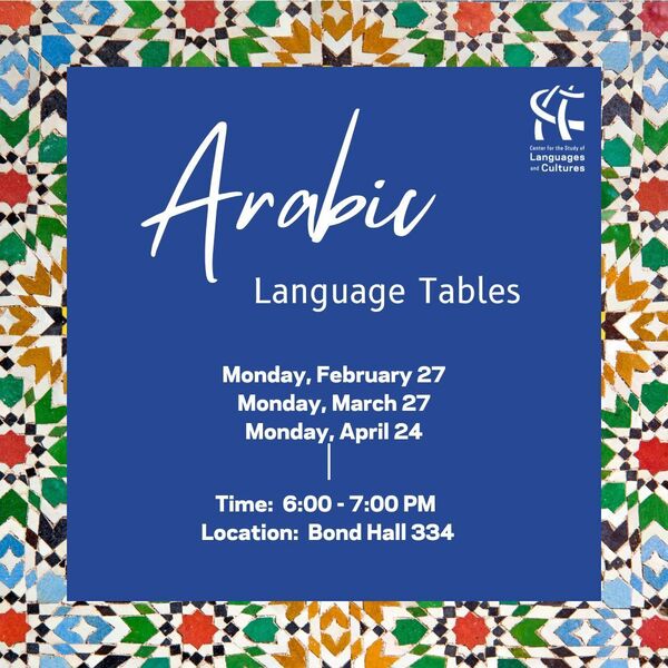 Arabic Language Tables Spring 2023